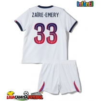 Camisa de Futebol Paris Saint-Germain Warren Zaire-Emery #33 Equipamento Secundário Infantil 2026-27 Manga Curta (+ Calças curtas)